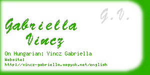 gabriella vincz business card